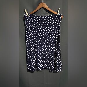 LuLaRoe Cassie Navy Polka Dot Women's Skirt